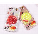 Wholesale iPhone 7 Lollipop Candy Style Liquid Star Dust Case (Purple)